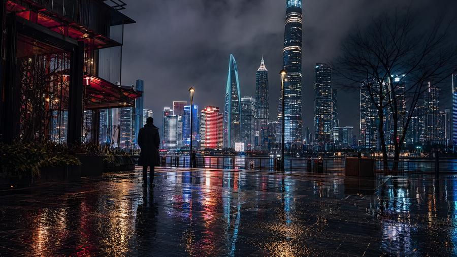 精神小妹城市夜景短视频拍摄视频教程